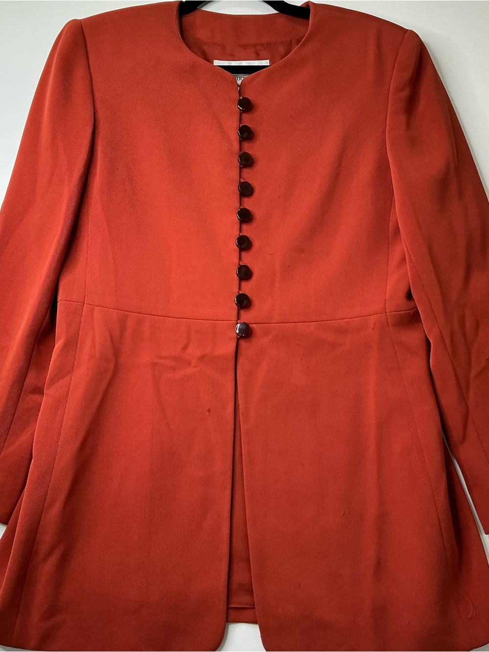 Donna Toran Suits Orange Buttons Jacket Blazer Sz 10 Suits Preowned